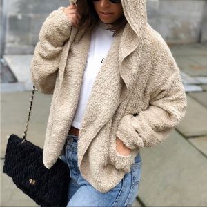 Faux Fur Cardigan Jacket